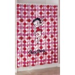 Betty Boop Shower Curtain Hello Betty Polka Dot  Design
